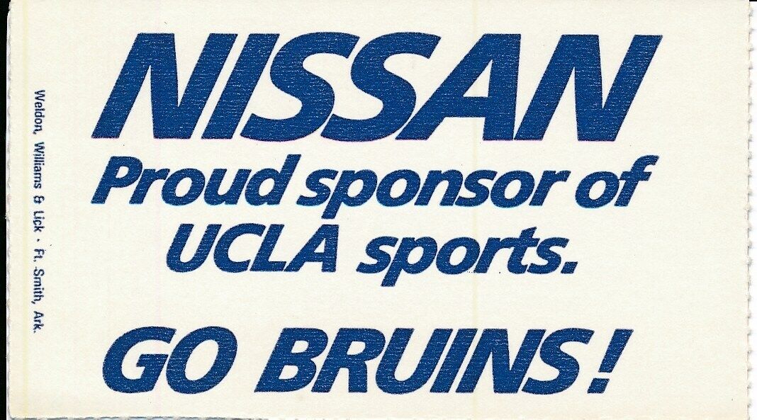 1987 UCLA Bruins vs. University of Oregon Football Game Ticket Stub 148642