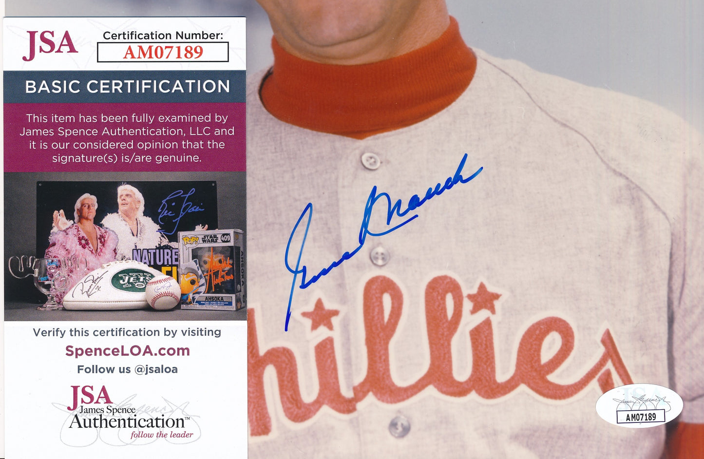 Gene Mauch Autographed 8x10 Photo Philadelphia Phillies JSA 181912