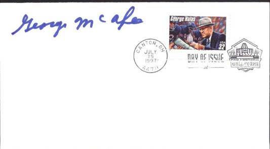 George McAfee Signed 1997 FDC First Day Cover George Halas Chicago Bears 151471