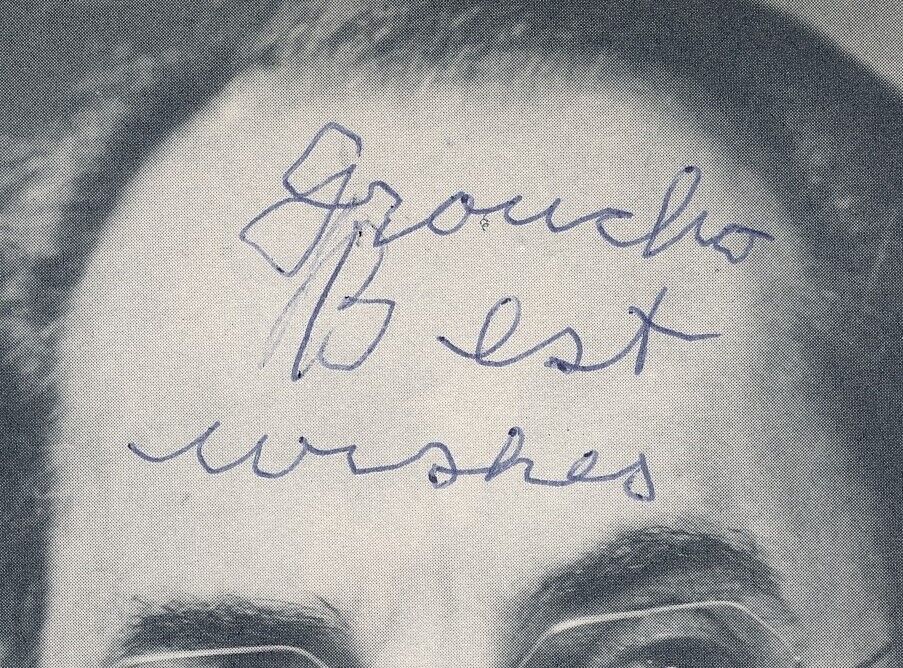 Groucho Marx Autographed/Inscr Vintage Magazine 7.5x9.75 Photo Actor JSA 179936