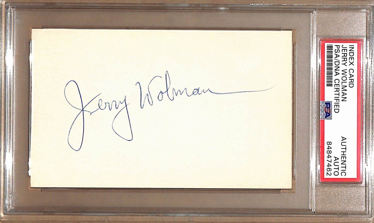Jerry Wolman Autographed 3x5 Index Card Owner Philadelphia Eagles PSA/DNA 179086