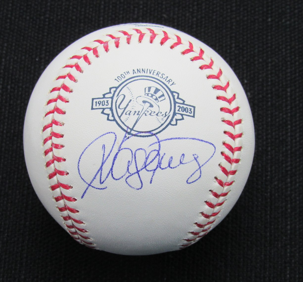 Javier Vasquez Signed/Auto Yankees 100th OML Baseball JSA 186974