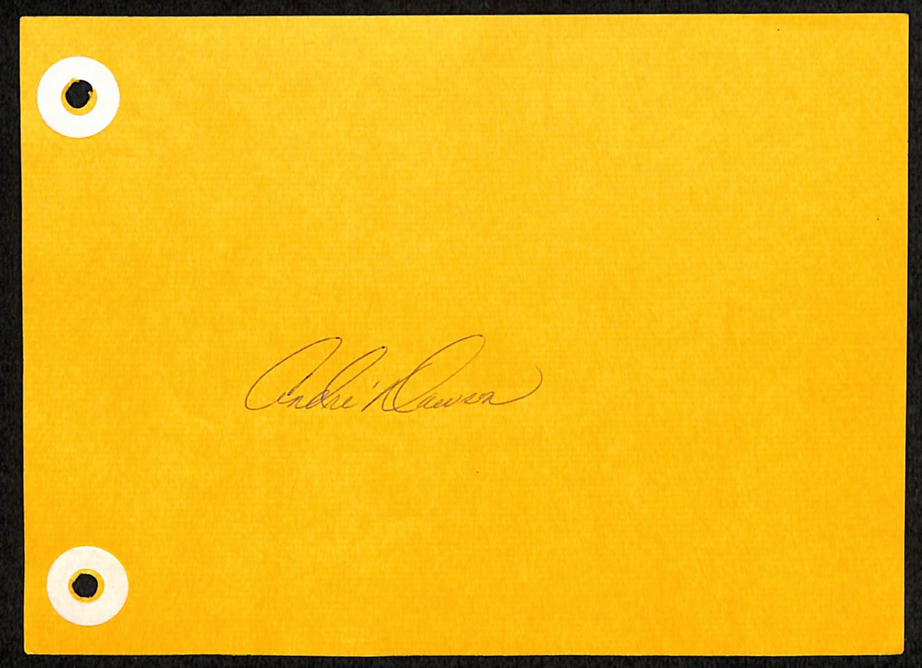 Andre Dawson HOF Signed/Auto Vintage 4X6 Album Page Expos 191566