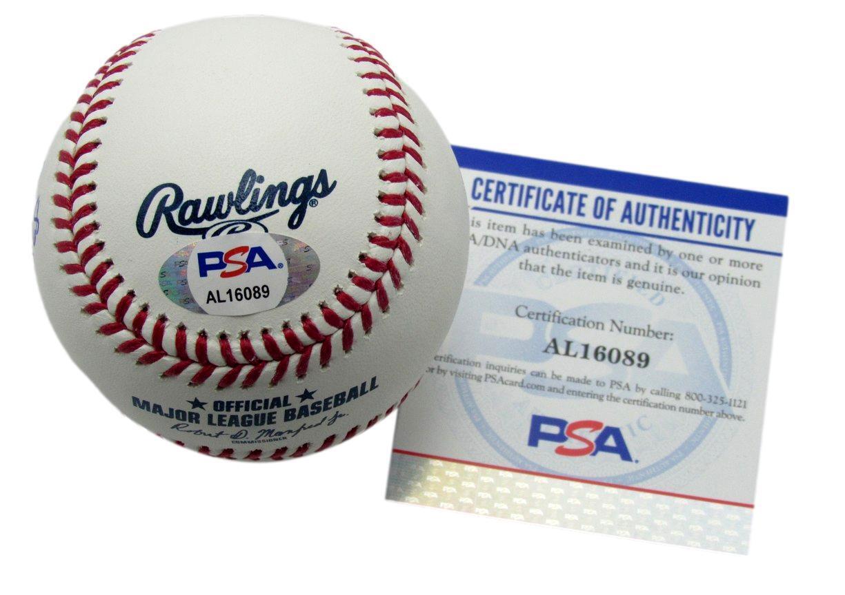 Denny McLain Autographed/Inscribed OML Baseball Detroit Tigers PSA/DNA 177765