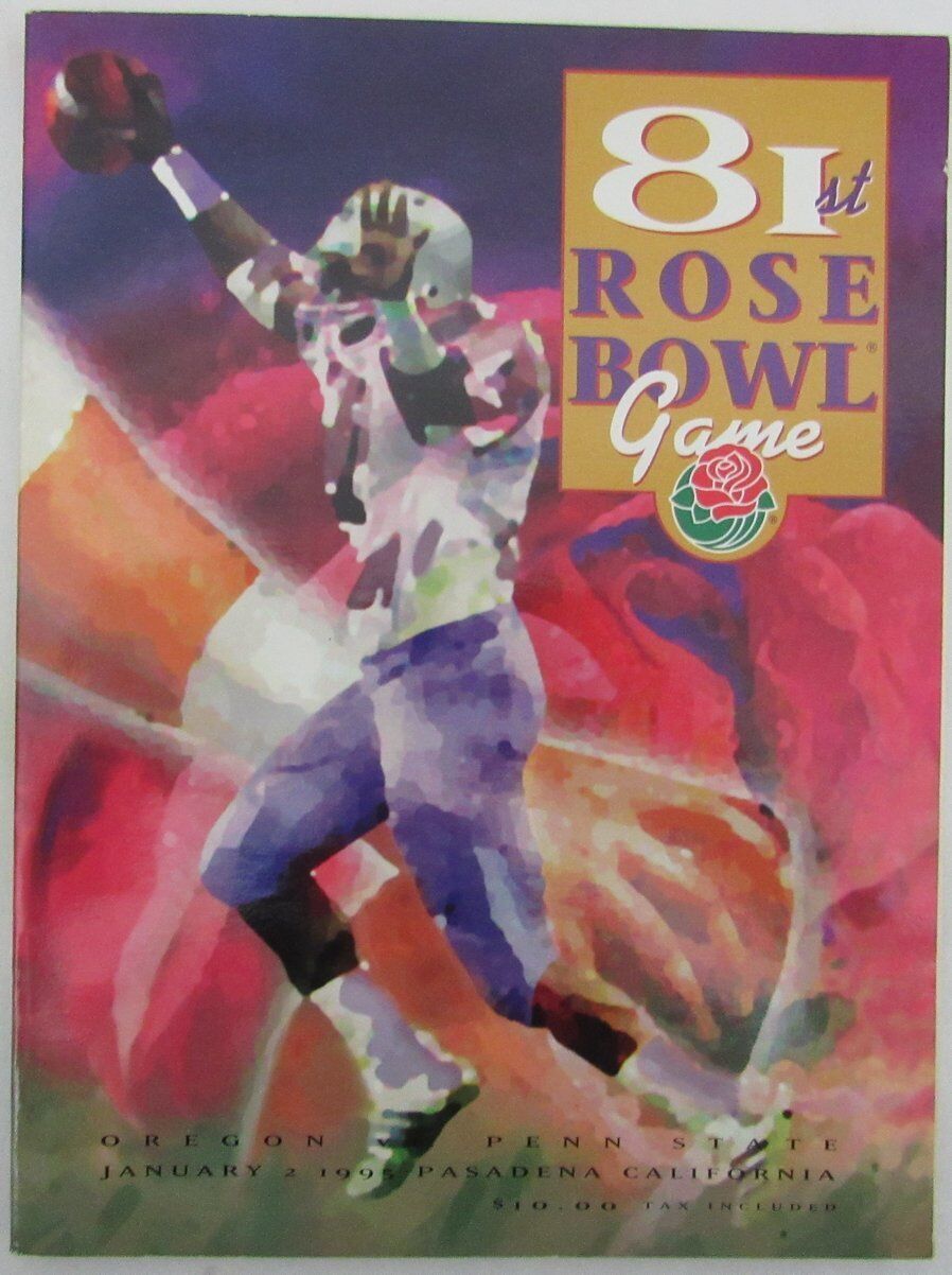 1995 Rose Bowl Program PSU Penn State Nittany Lions vs. Oregon Ducks 137154