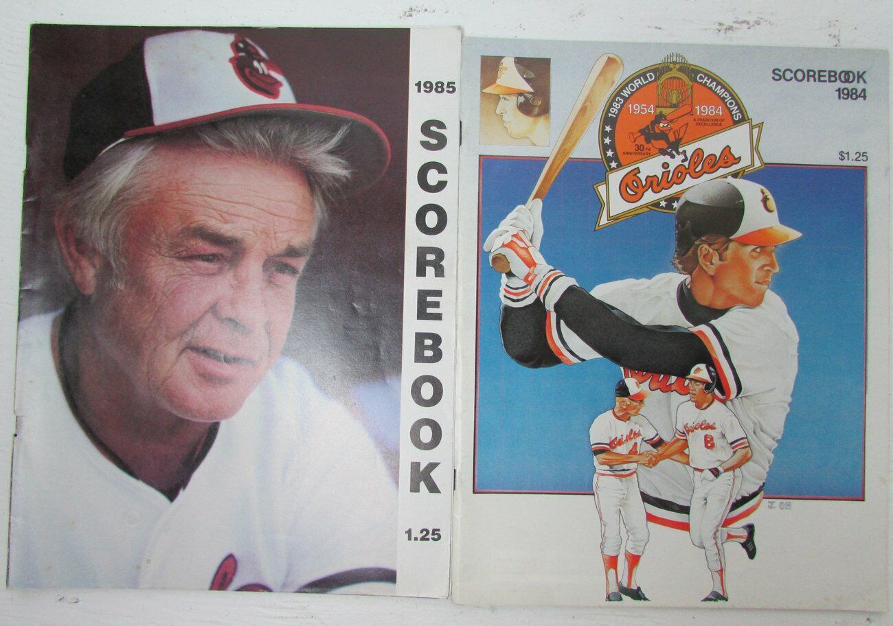 Lot of 6 Baltimore Orioles Scorecards/Programs 1980's Camden Opening Day 146803