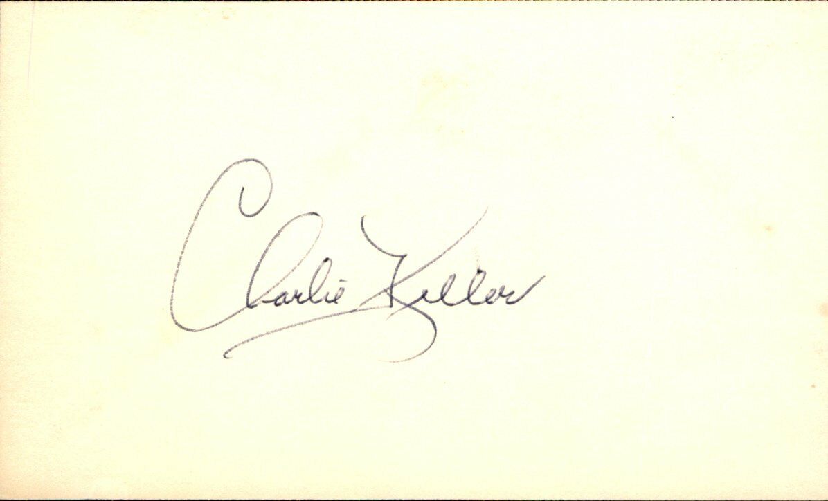 Charlie Keller Yankees/Tigers d.1990 Signed/Autographed 3x5 Index Card 162498