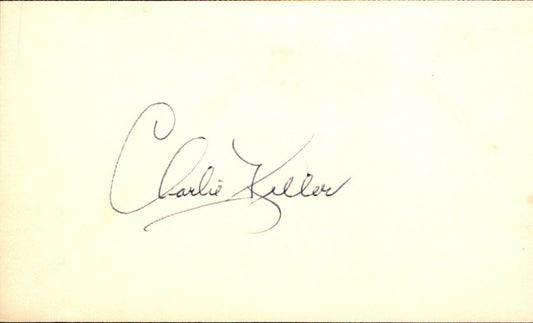 Charlie Keller Yankees/Tigers d.1990 Signed/Autographed 3x5 Index Card 162498