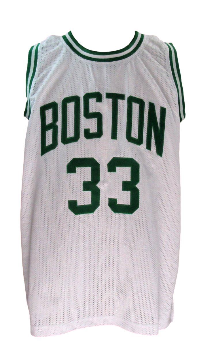 Larry Bird HOF Autographed White Custom Basketball Jersey Celtics JSA 182874