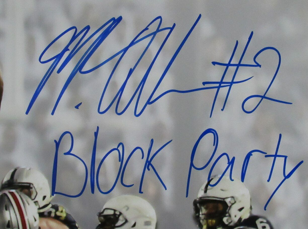 Marcus Allen Penn State Autographed 16x20 Photo BLOCK PARTY vs. OSU JSA 167374