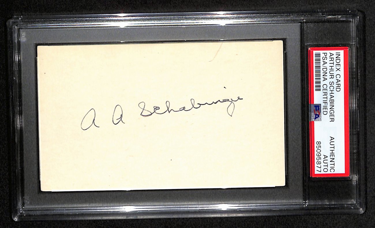 A.A. Schabinger Signed 3x5 Index Card Creighton Basketball Coach PSA/DNA 185479