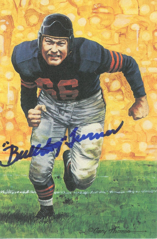Clyde Turner HOF Autographed Goal Line Art GLAC Postcard Bears JSA 180894