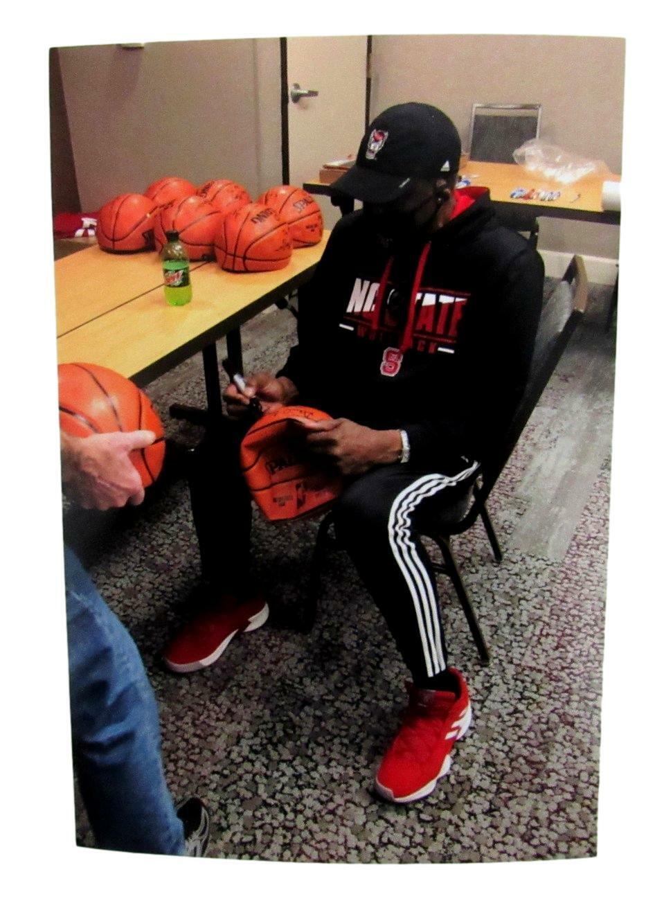 David Thompson HOF Signed Skywalker NC State Nuggets Basketball JSA 157775