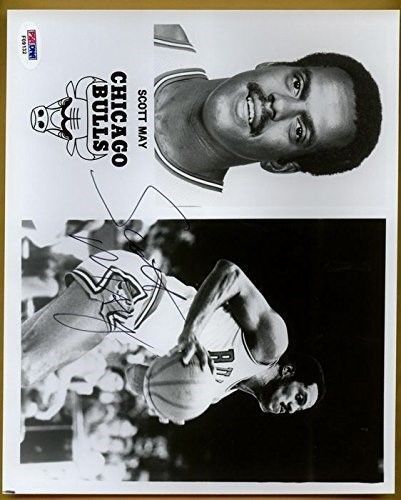 SCOTT MAY Bulls Signed 8x10 Photo PSA/DNA 132762