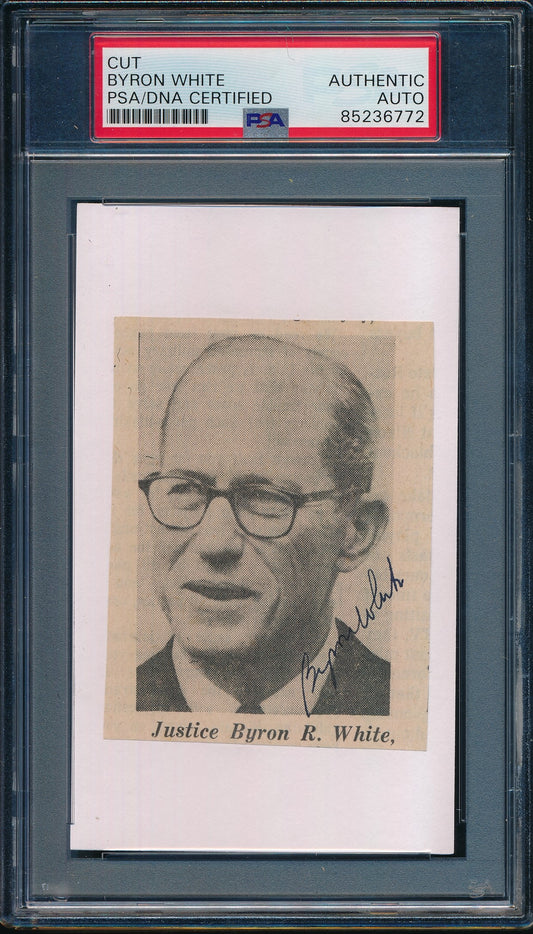 Byron "Whizzer" White CFB HOF Signed Cut on 3x5 Card Colorado  PSA/DNA 188303