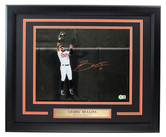 Cedric Mullins Signed/Auto 11x14 Photo Orioles Framed Beckett 190240