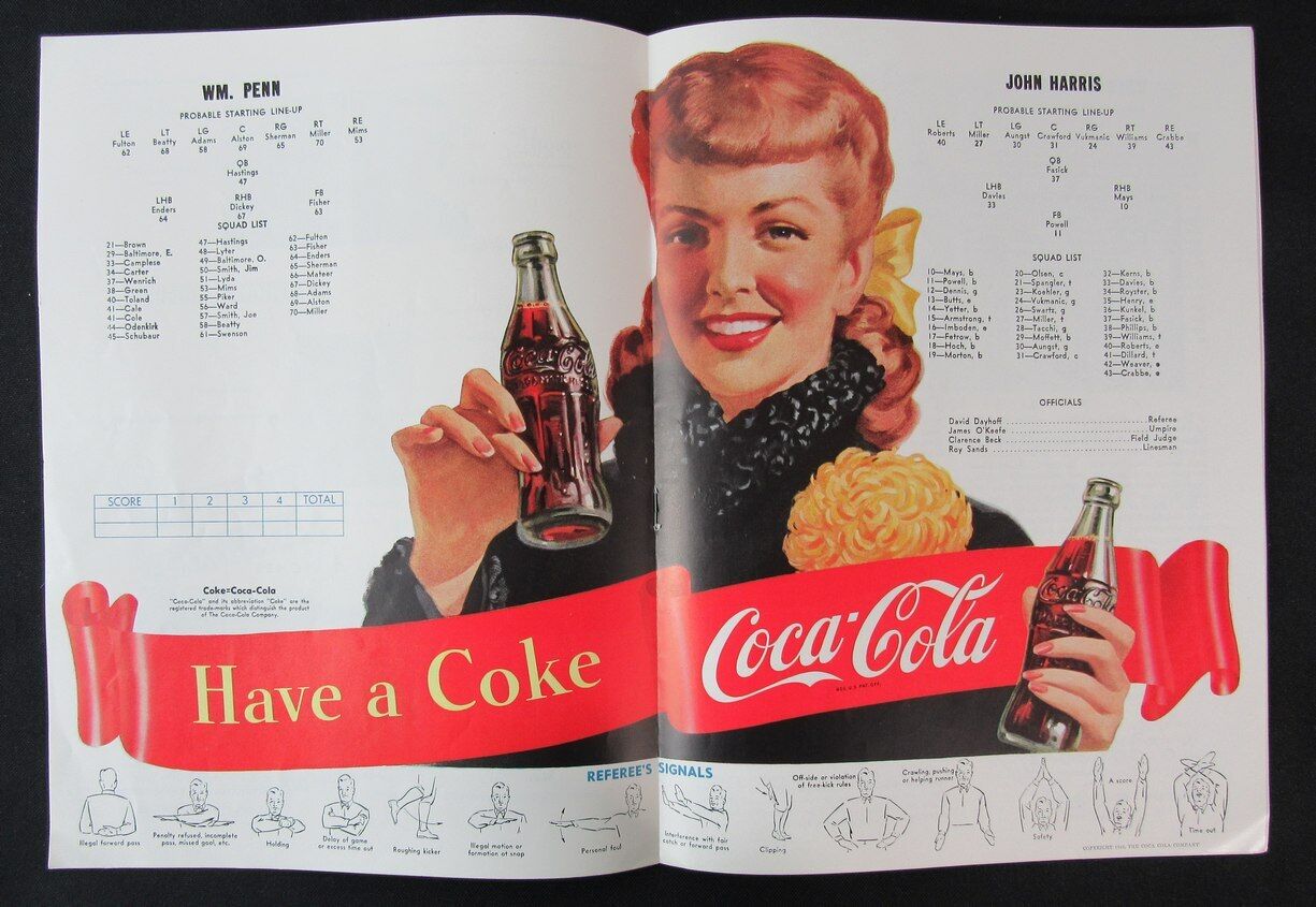 1949 John Harris vs. William Penn High School Football Game Program 11/24