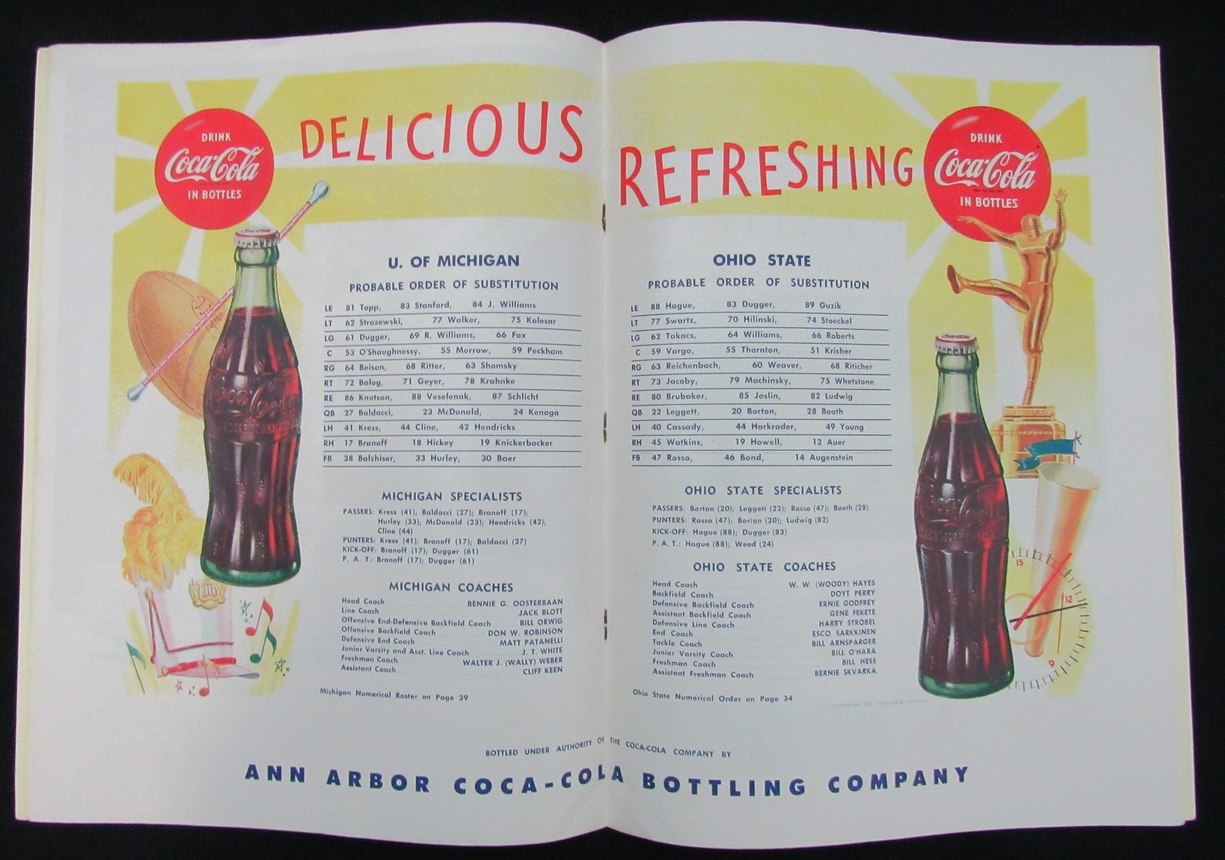Vintage 11/21/1953 Michigan vs Ohio State Football Program - The Game 188734