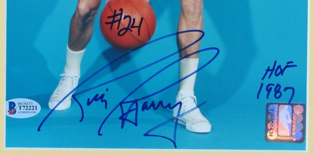 Rick Barry Golden State Warriors Signed 8x10 Framed Photo BAS 152780