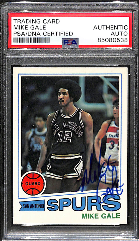 Mike Gale Signed 1977 Topps Card #79 San Antonio Spurs PSA/DNA 185706