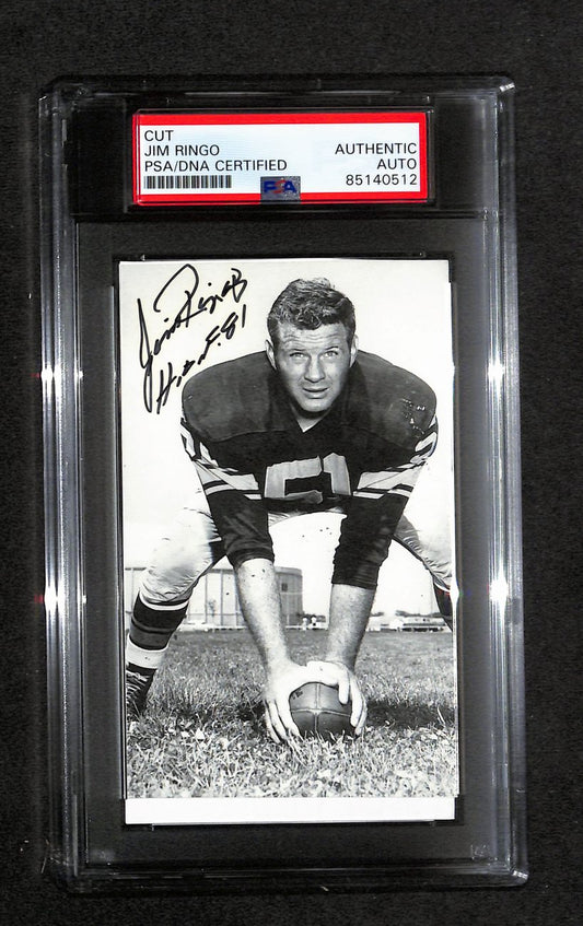 Jim Ringo Autographed 3x5 Cut Photo Card PSA/DNA 186567