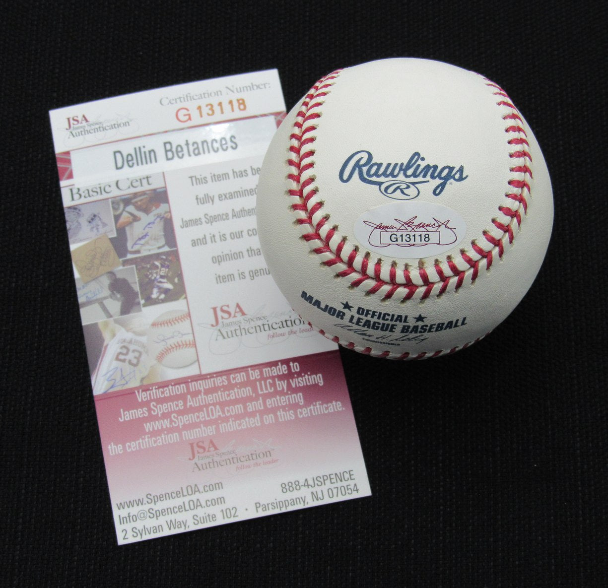 Dellin Betances Signed/Auto Yankees 100th OML Baseball JSA 186698