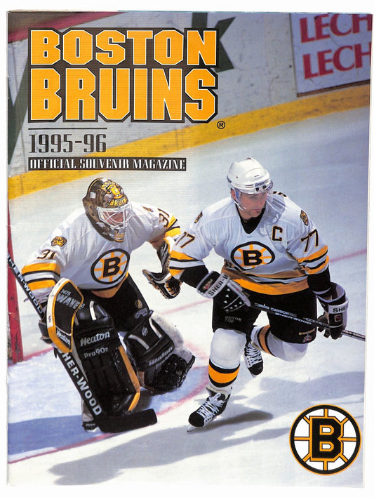 1995-96 Boston Bruins Official Souvenir Magazine Program Bourque Cover 182017