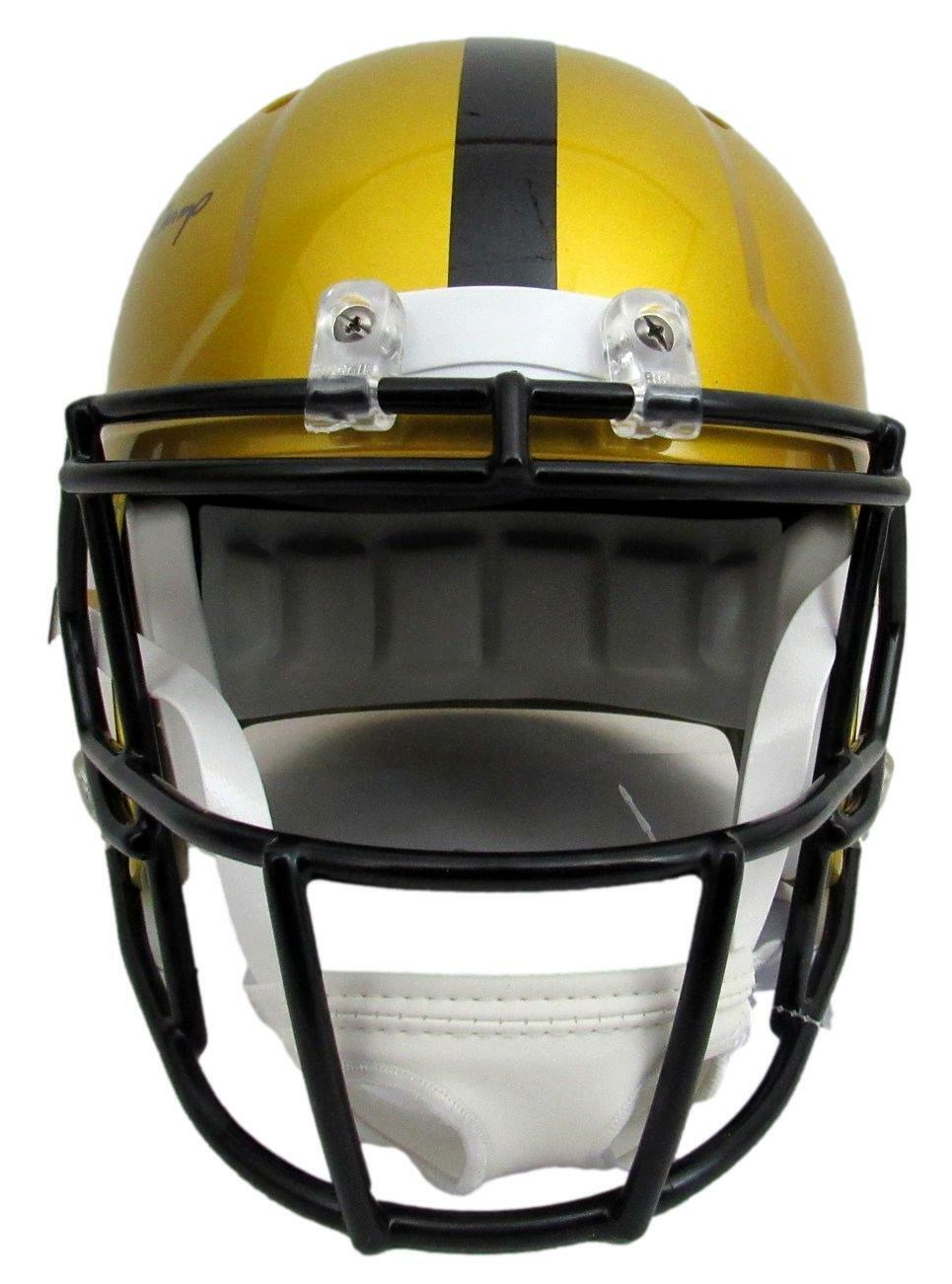 James Harrison Steelers Signed Full Size Flash Replica FB Helmet JSA 165647