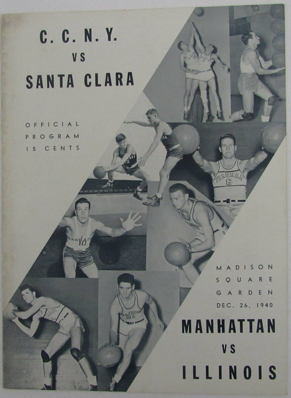 1940 NCAA Basketball Doubleheader Games Program at Madison Square Garden 145179