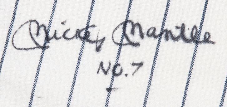 Mickey Mantle Signed Inscribed Mitchell and Ness Jersey Yankees 1952 JSA 157153
