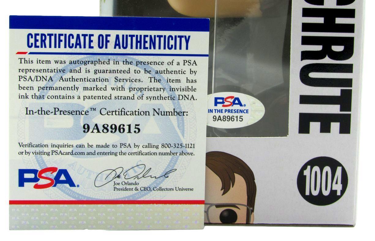 Rainn Wilson Signed Dwight Schrute The Office Funko Pop 1004 PSA/DNA ITP 160472