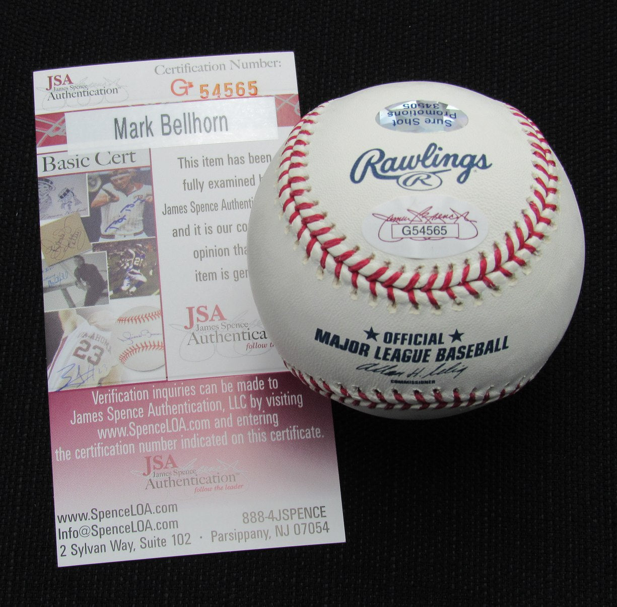 Mark Bellhorn Signed/Auto Yankees 100th OML Baseball JSA 186746