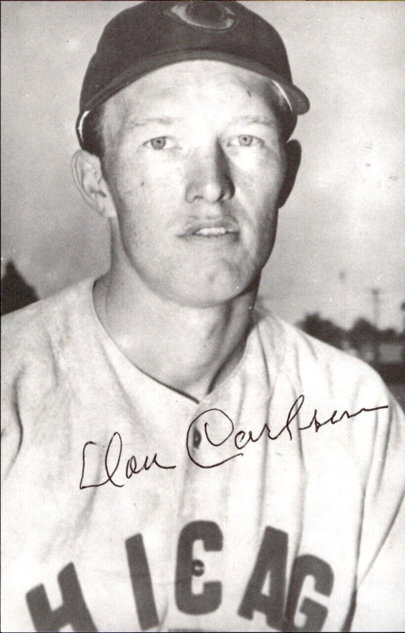 Don Carlsen Chicago Cubs d. 2002 Signed/Auto 3x5 Photo 178113