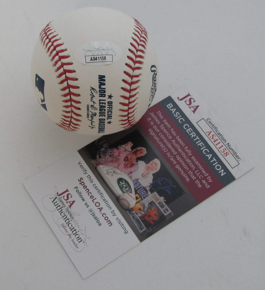 Denny McLain Autographed/Inscribed OML Baseball Tigers JSA 189361