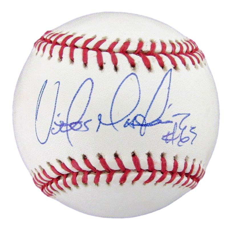 Victor Martinez Autographed Rawlings OML Baseball Cleveland Indians JSA 183202