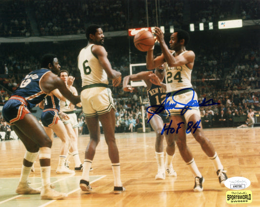 Sam Jones HOF Autographed/Inscribed 8x10 Photo Boston Celtics JSA 183094