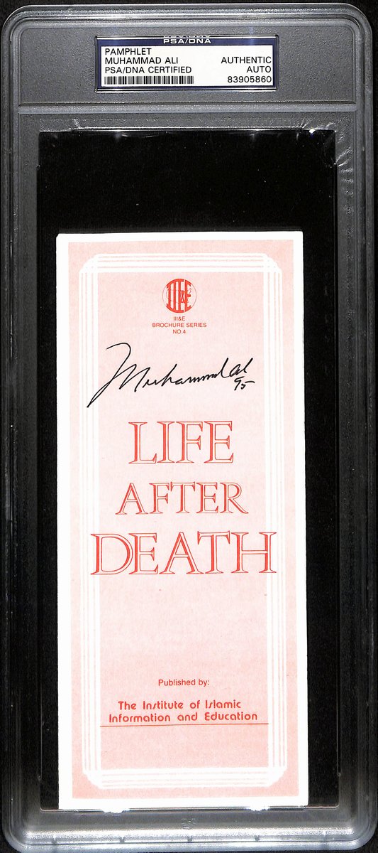 Muhammad Ali Signed/Autographed 8.5x3.5 Islamic Pamphlet Slab PSA/DNA 193449