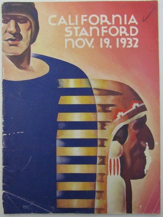 1932 California vs. Stanford College Football Game Program 11/19/32 130348