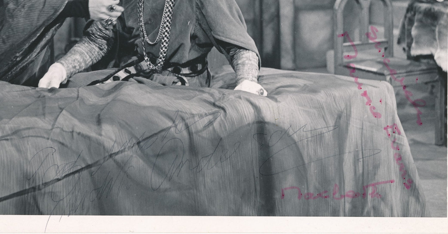Judith Anderson/Maurice Evans Dual-Signed/Inscribed 7x9 B/W Photo PSA/DNA 192273
