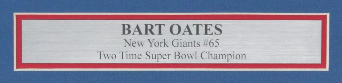 Bart Oates Signed 8x10 Photo New York Giants Framed JSA 187251