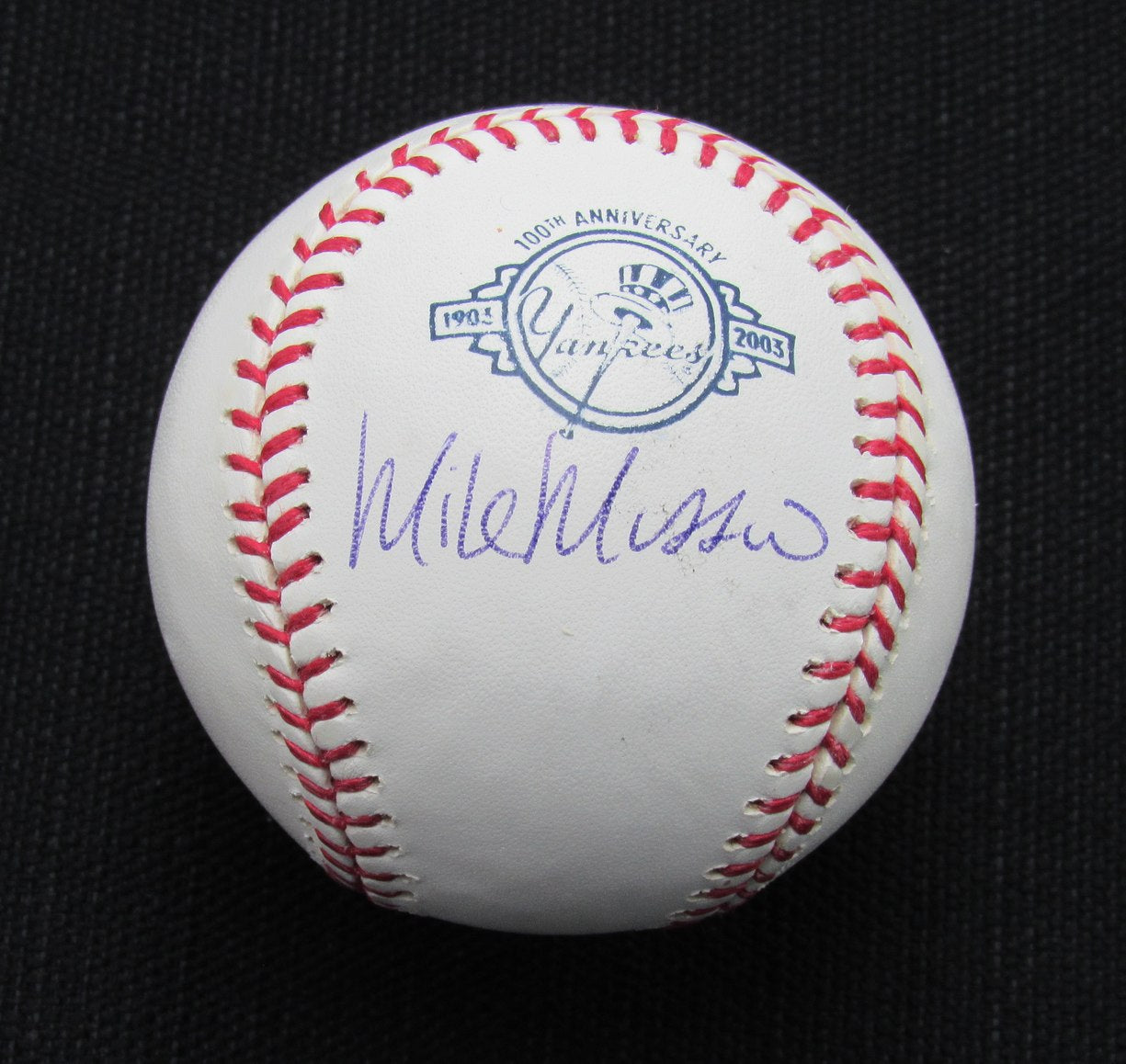 Mike Mussina Signed/Auto Yankees 100th OML Baseball JSA 186794