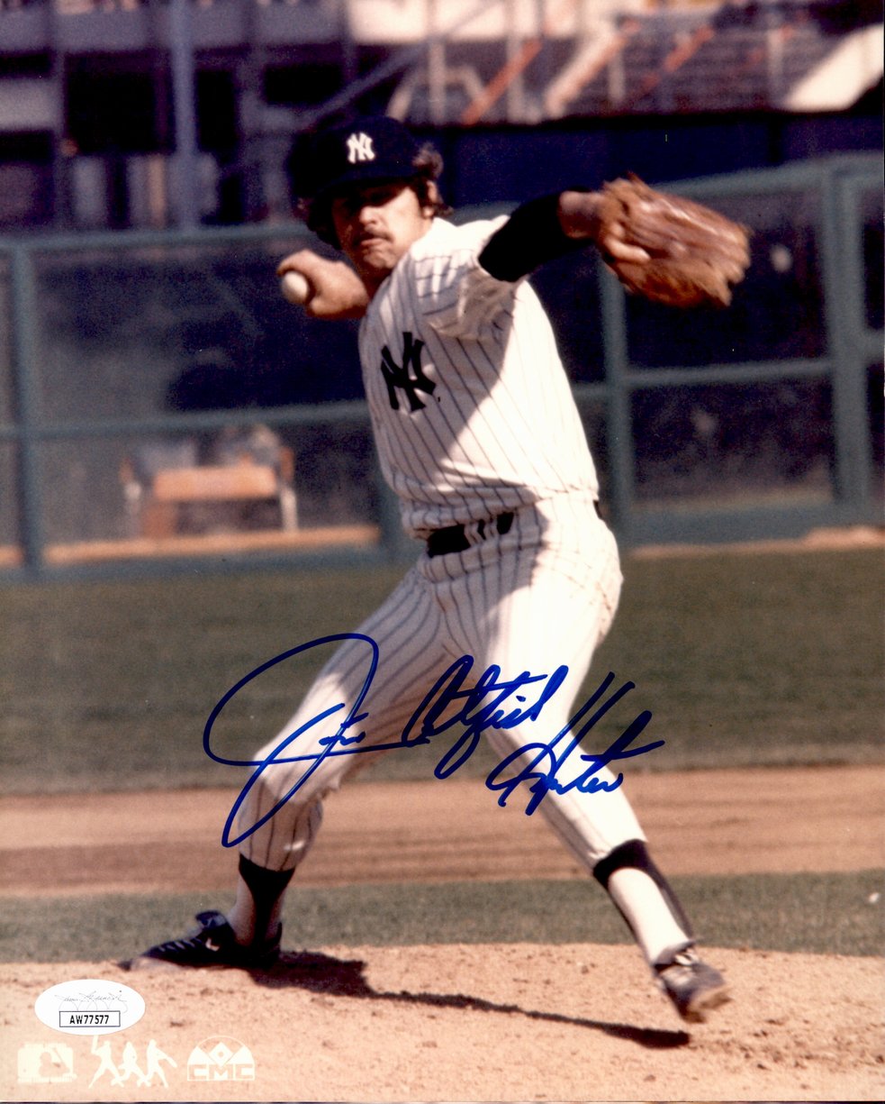 Jim Catfish Hunter HOF Signed/Autographed 8x10 Photo New York Yankees JSA 191414