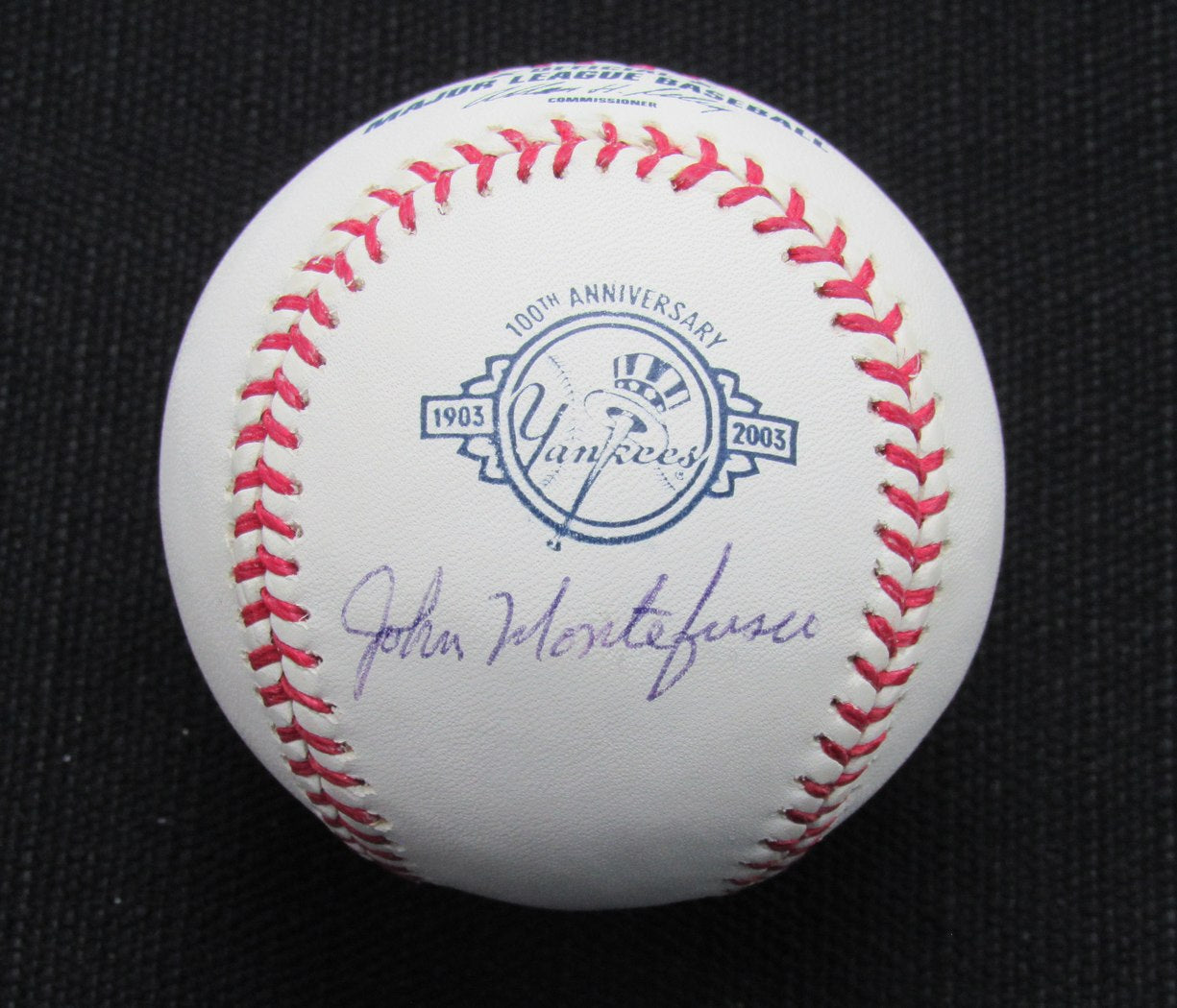 John Montefusco Signed/Auto Yankees 100th OML Baseball TRI-STAR Inscr 187149