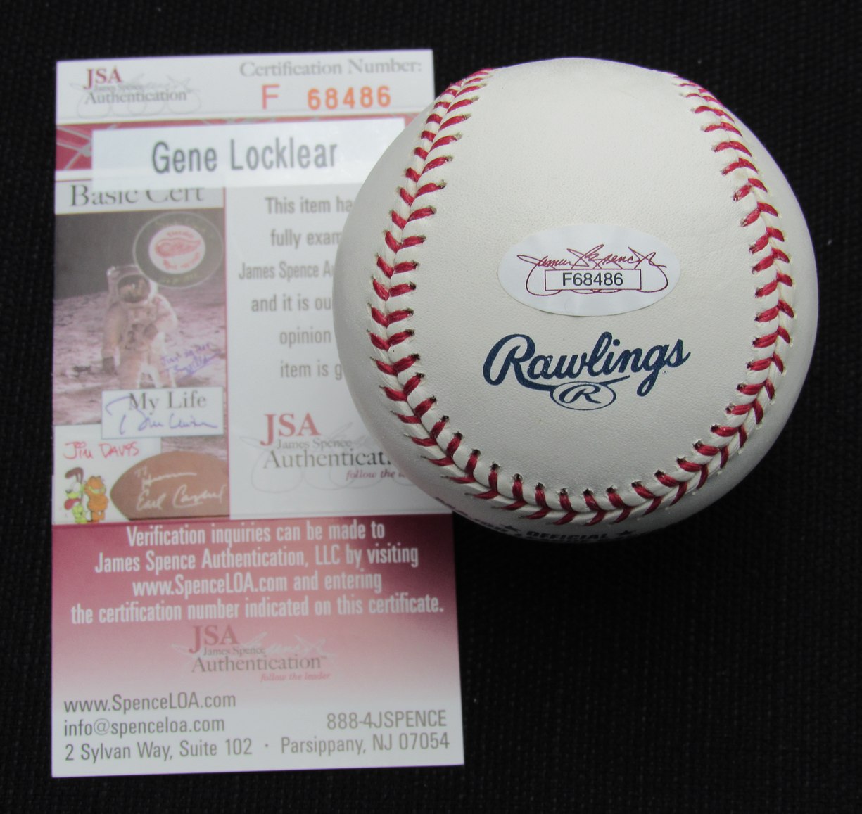 Gene Locklear Signed/Auto Yankees 100th OML Baseball JSA 186885