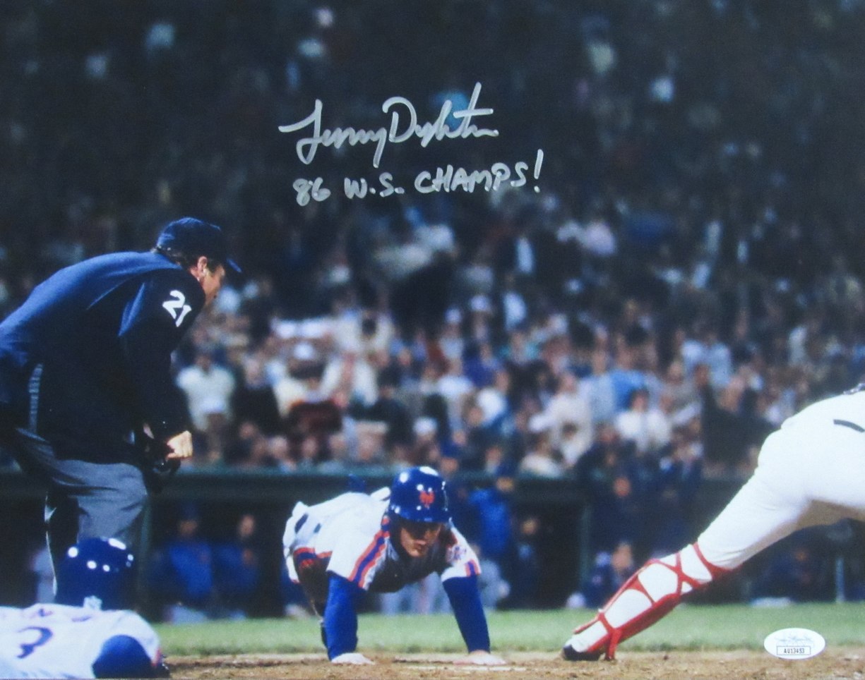 Lenny Dykstra Signed/Inscribed 11x14 Photo 1986 New York Mets JSA 189836