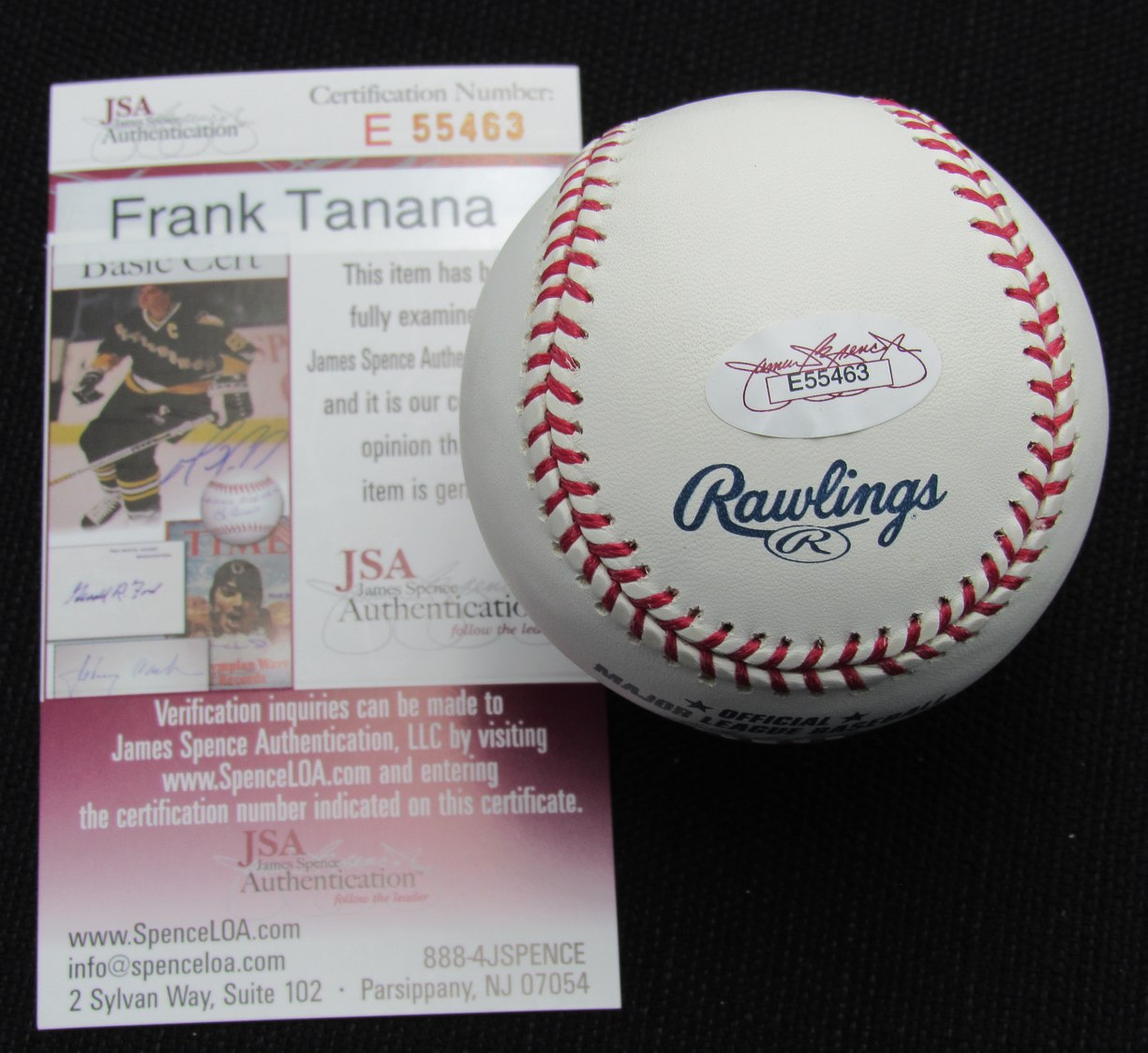 Frank Tanana Signed/Auto Yankees 100th OML Baseball JSA 186840