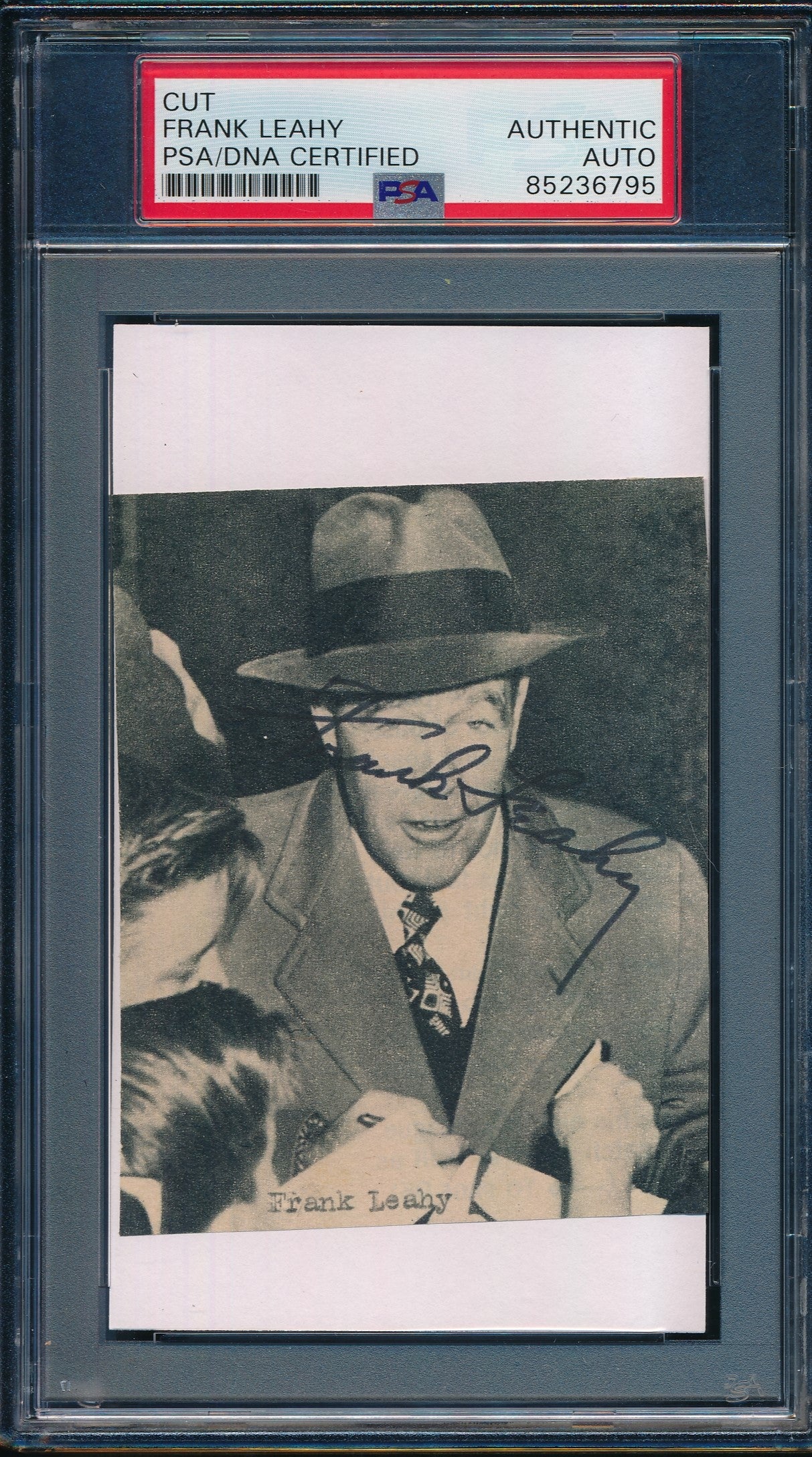 Frank Leahy CFB HOF Signed/Auto Cut on 3x5 Card Notre Dame PSA/DNA 188304