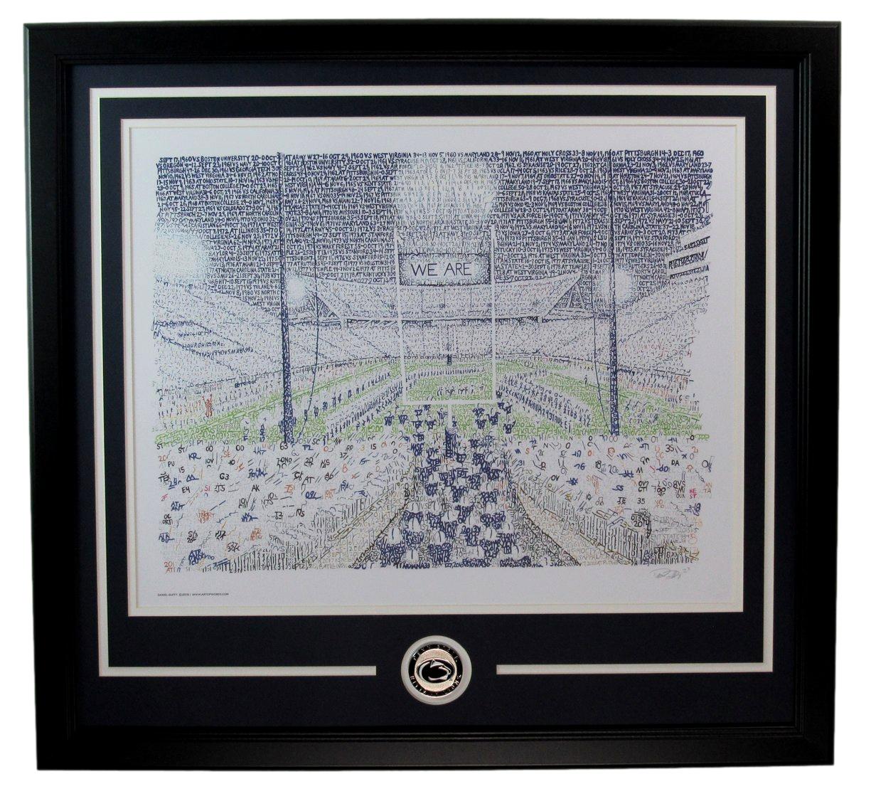 Beaver Stadium 16x20 Word Art Penn State Framed 184248