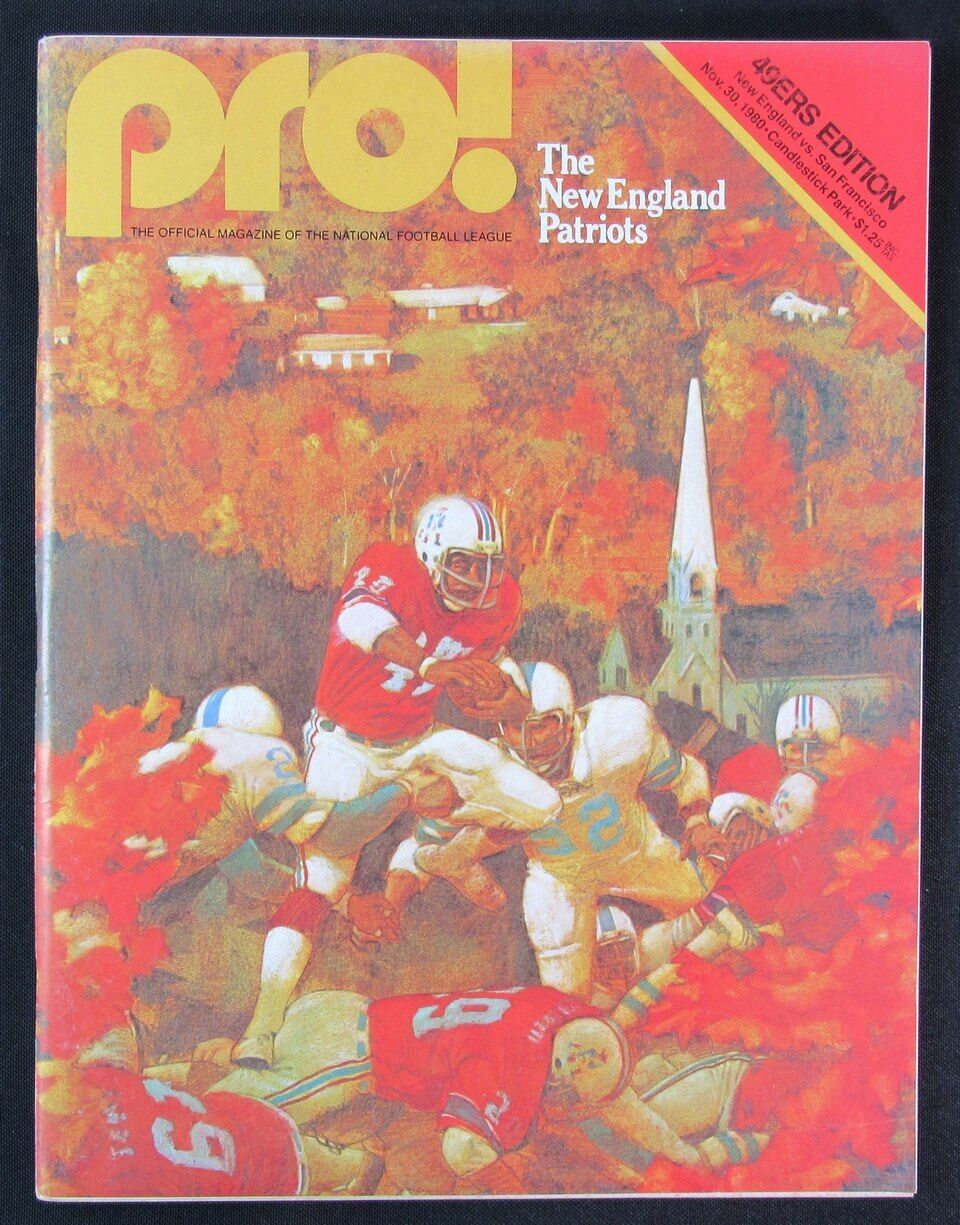 1980 Pro! New England Patriots vs. San Francisco 49ers Program 11/30