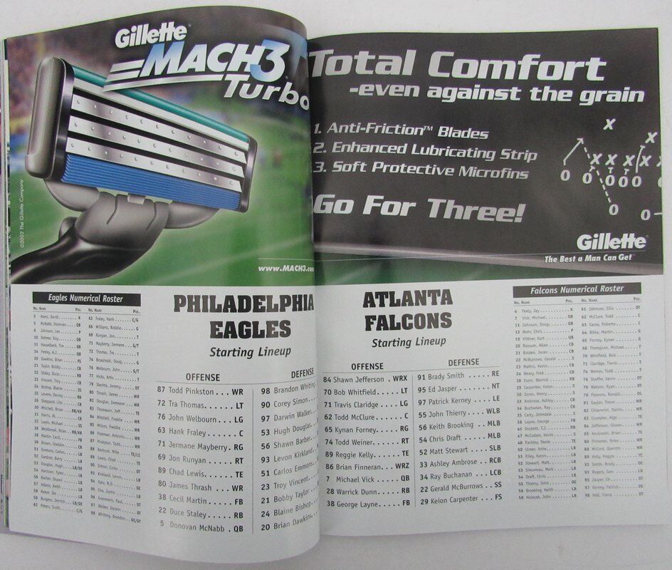 2003 Eagles GameDay Program - Eagles vs. Falcons Jan 11, 2003 141928